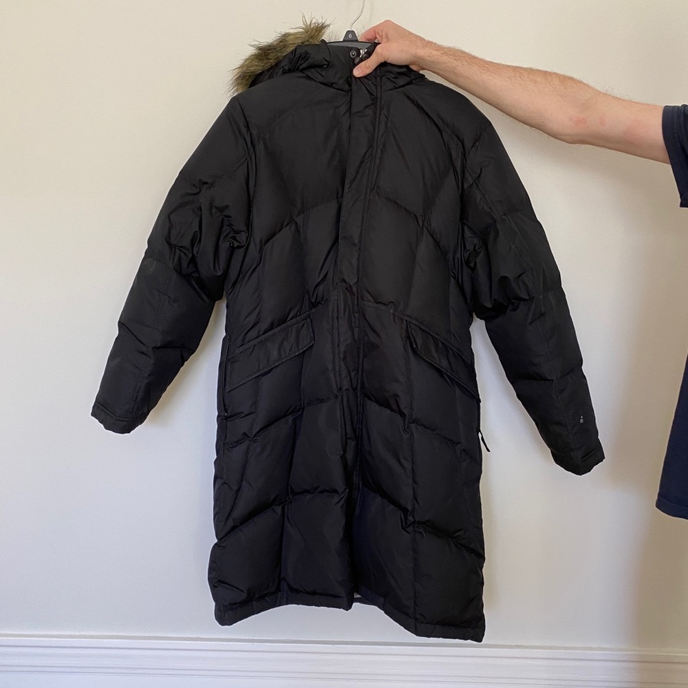 ISIS hooded long down jacket